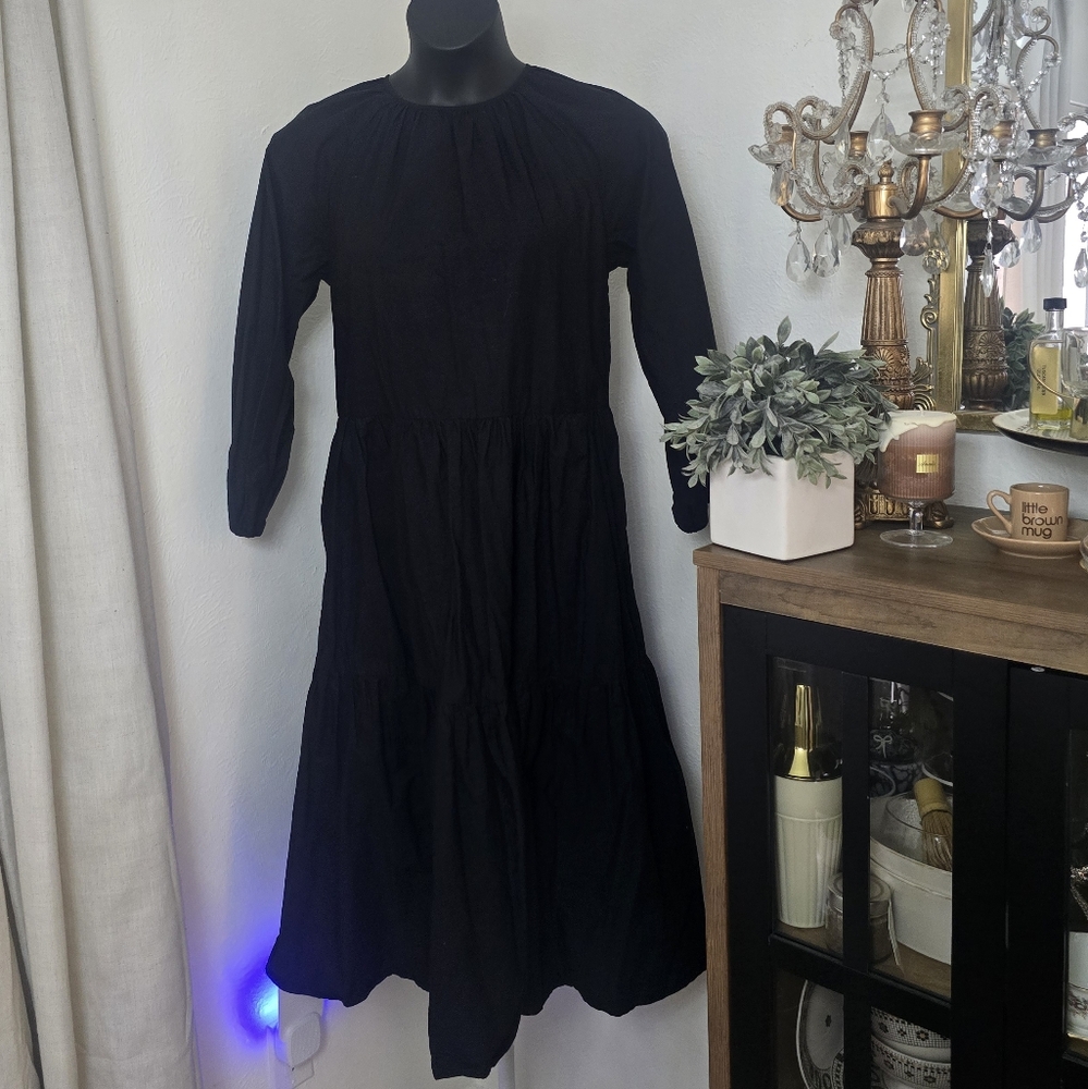 H&M Black Long Sleeve Dress
